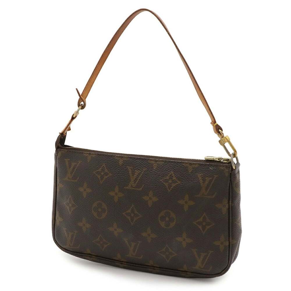 LOUIS VUITTON Authentic Brown Monogram Pochette Pouch - Picture 3 of 10